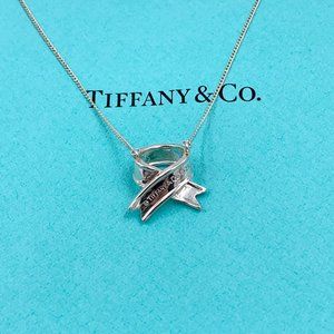 Authentic Tiffany & Co Vintage Bow Ribbon Necklace